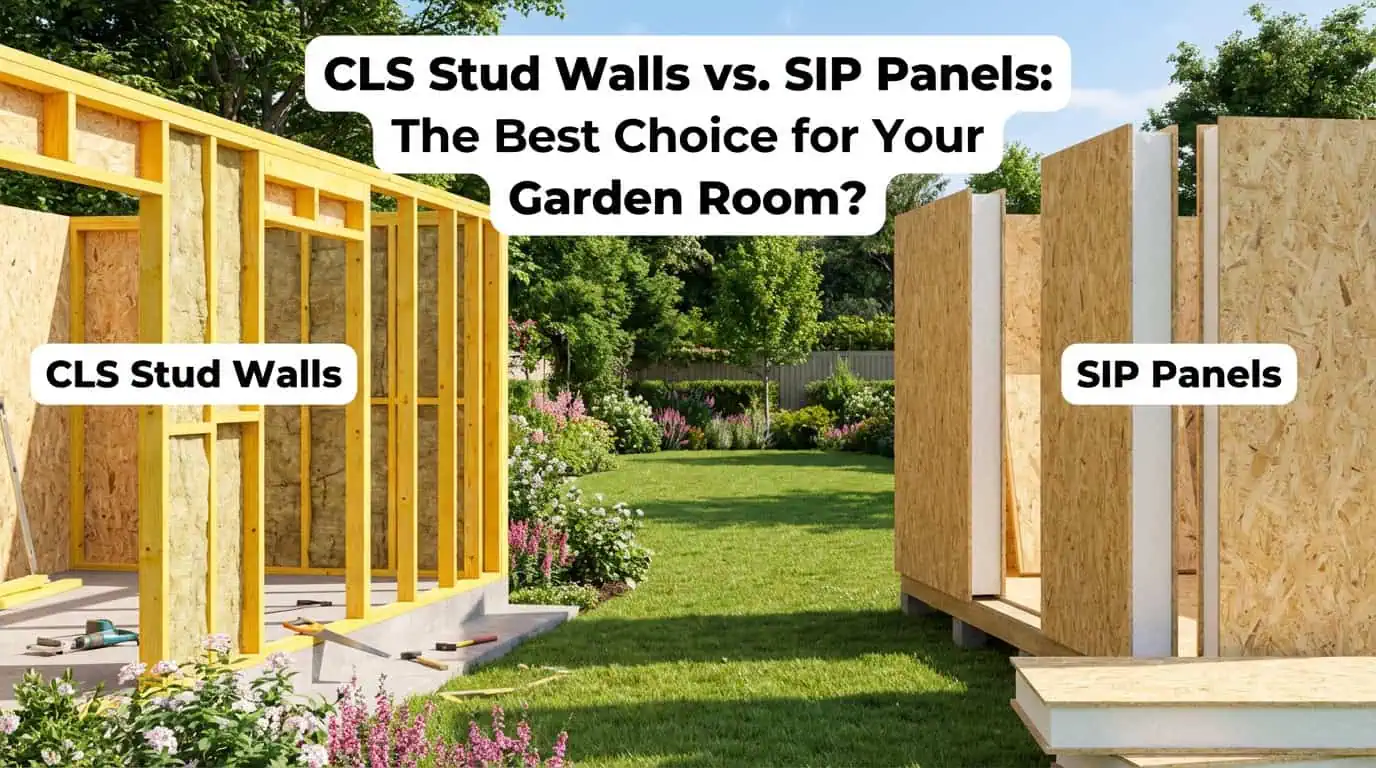 CLS Stud Walls vs. SIP Panels: The Best Choice for Your Garden Room?